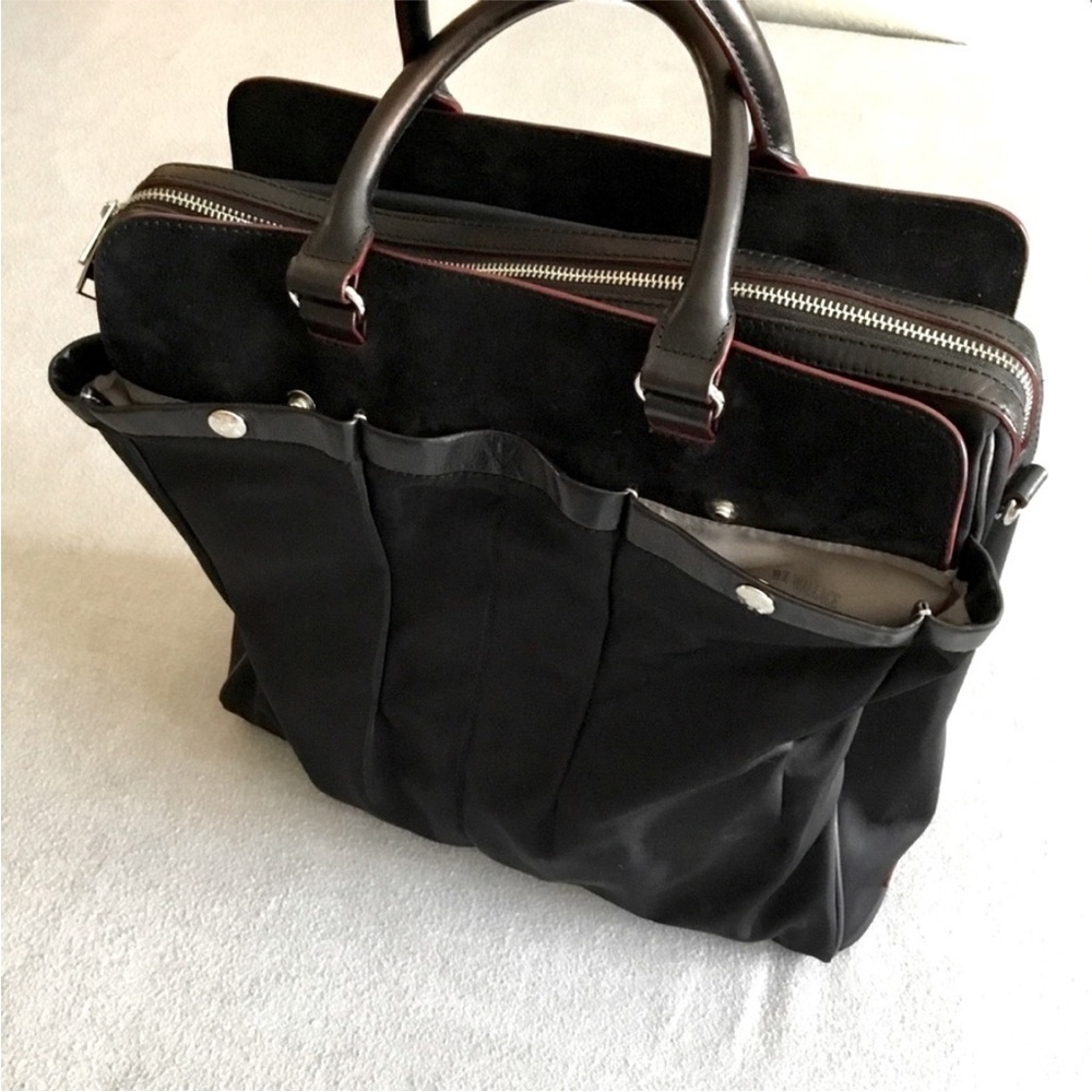 MZ Wallace Black Nylon and Suede Large Handbag